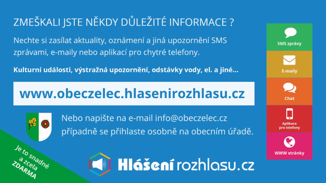 Důležité informace z naší obce vždy po ruce