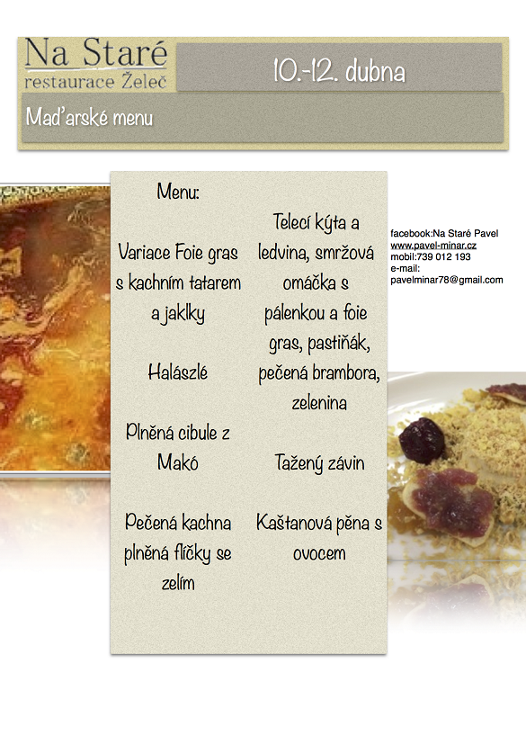 Maďarské menu