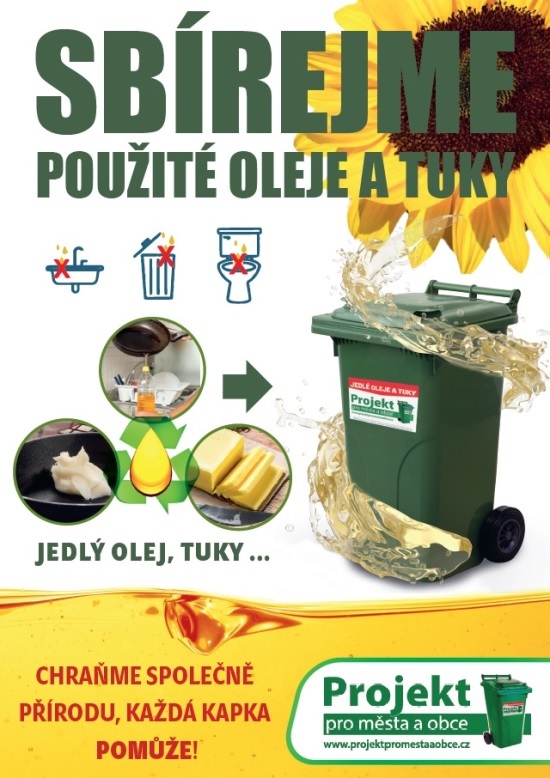 Sbírejme použité oleje a tuky