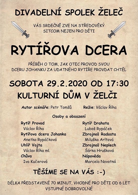 Divadelní představení "Rytířova dcera"