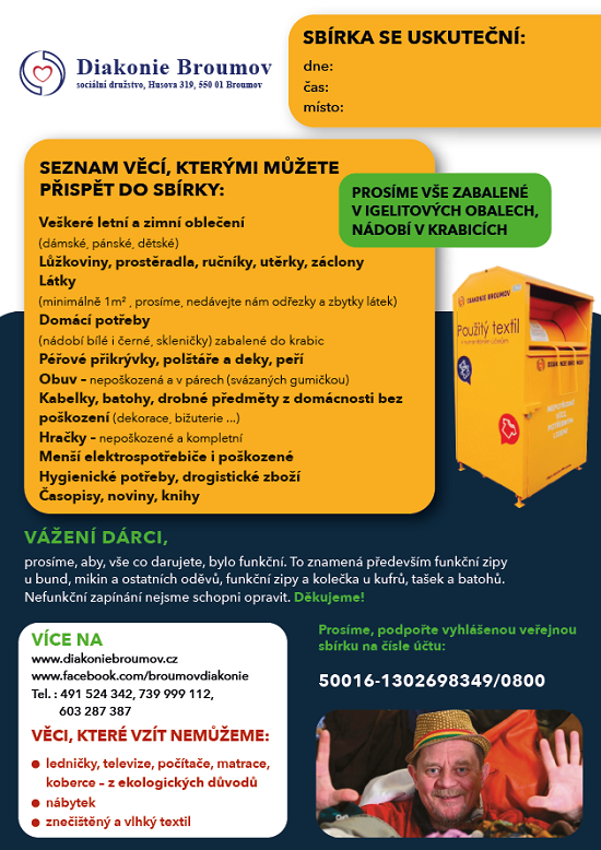 Sbírka použitého oblečení