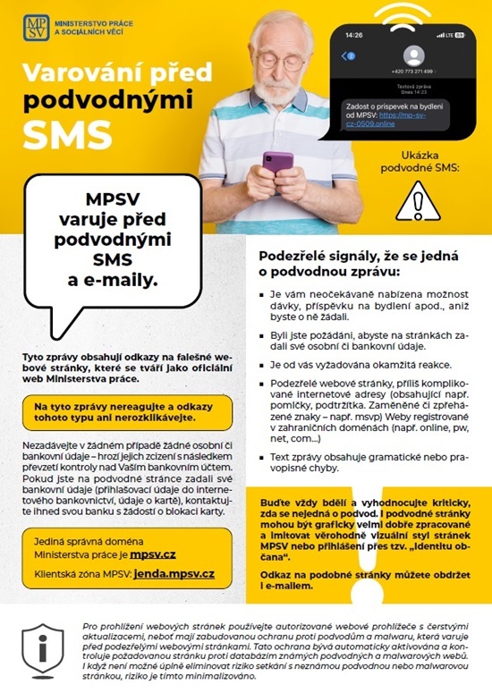 Varování před podvodnými SMS