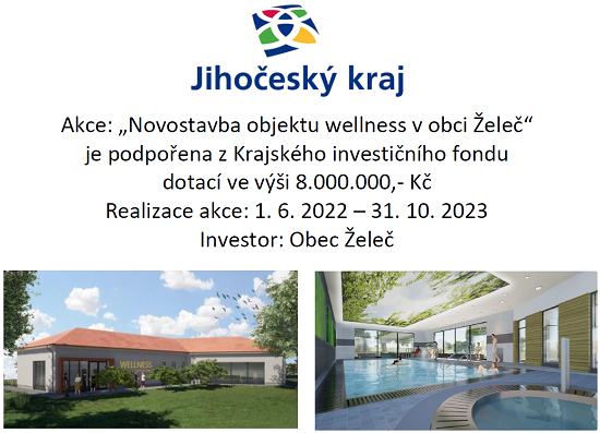 Novostavba objektu wellness v obci Želeč